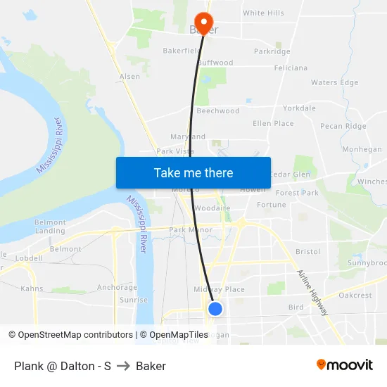Plank @ Dalton - S to Baker map