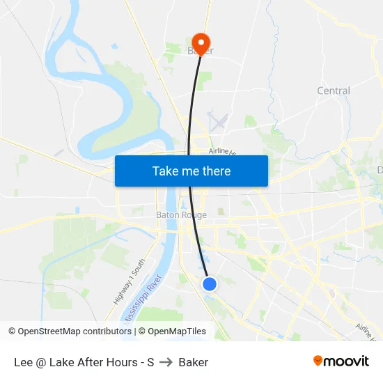 Lee @ Lake After Hours - S to Baker map
