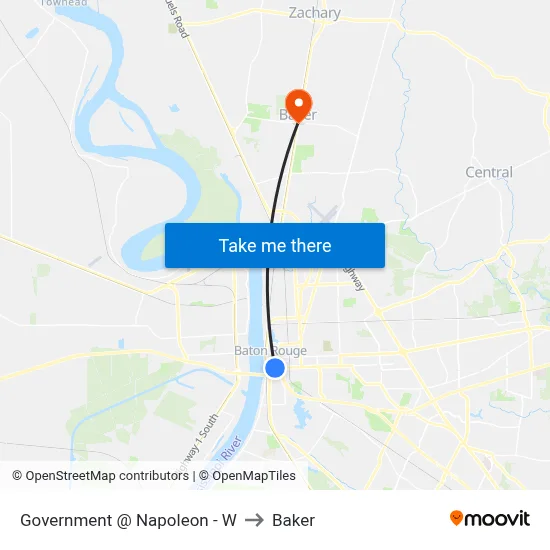 Government @ Napoleon - W to Baker map