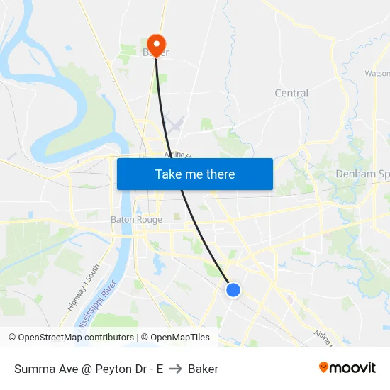 Summa Ave @ Peyton Dr - E to Baker map