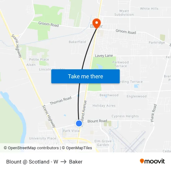 Blount @ Scotland - W to Baker map