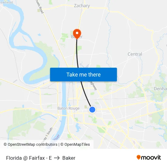 Florida @ Fairfax - E to Baker map