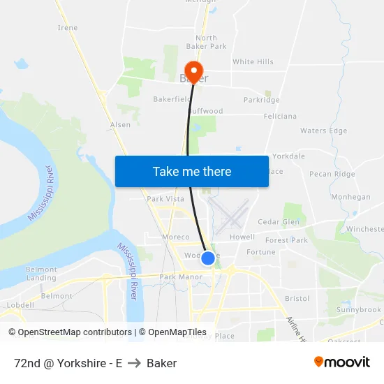 72nd @ Yorkshire - E to Baker map