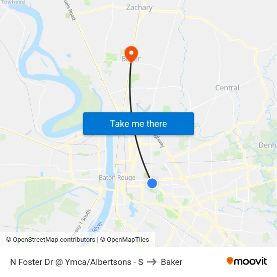 N Foster Dr @ Ymca/Albertsons - S to Baker map