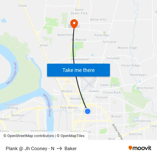 Plank @ Jh Cooney - N to Baker map