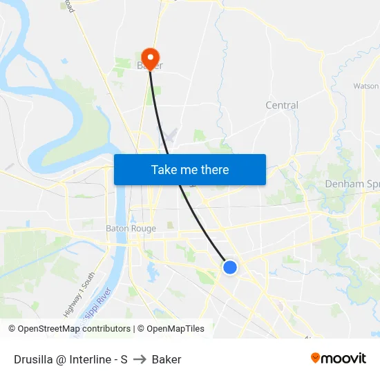 Drusilla @ Interline - S to Baker map