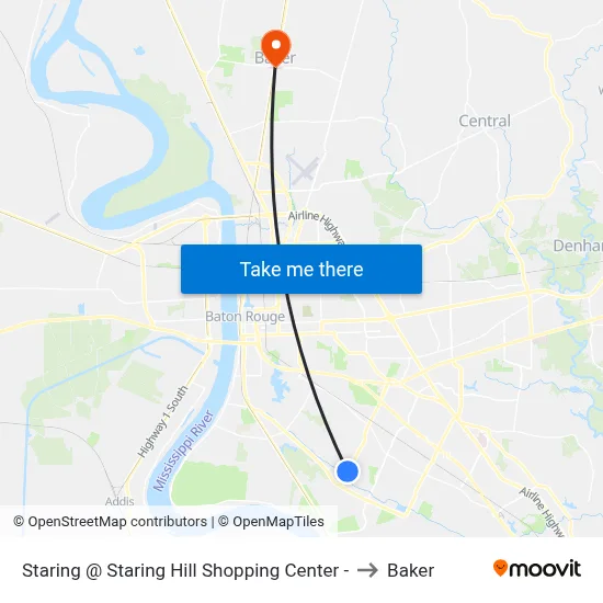 Staring @ Staring Hill Shopping Center - to Baker map