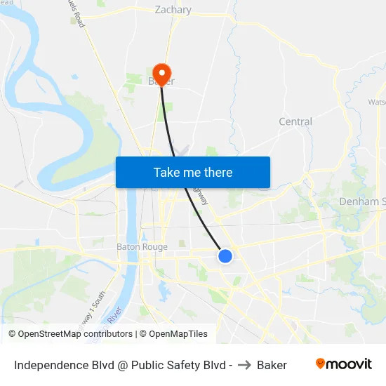 Independence Blvd @ Public Safety Blvd - to Baker map