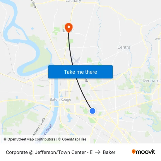 Corporate @ Jefferson/Town Center - E to Baker map