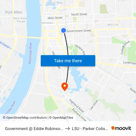 Government @ Eddie Robinson - W to LSU - Parker Coliseum map