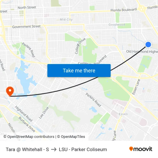Tara @ Whitehall - S to LSU - Parker Coliseum map