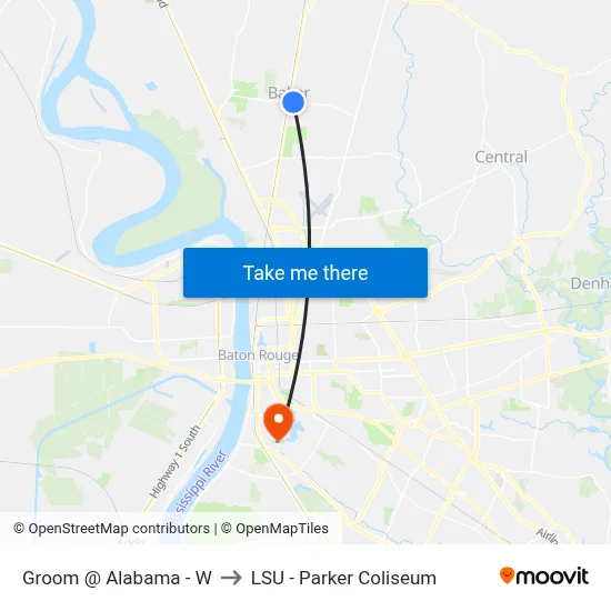 Groom @ Alabama - W to LSU - Parker Coliseum map
