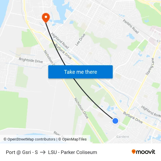 Port @ Gsri - S to LSU - Parker Coliseum map