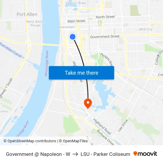Government @ Napoleon - W to LSU - Parker Coliseum map