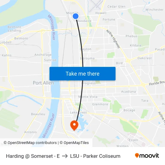 Harding @ Somerset - E to LSU - Parker Coliseum map