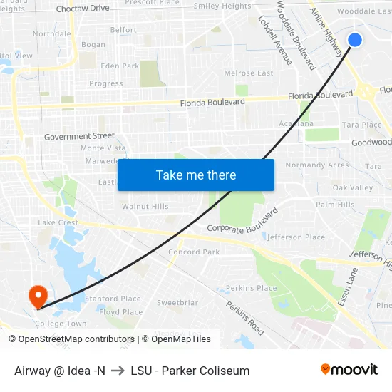 Airway @ Idea -N to LSU - Parker Coliseum map