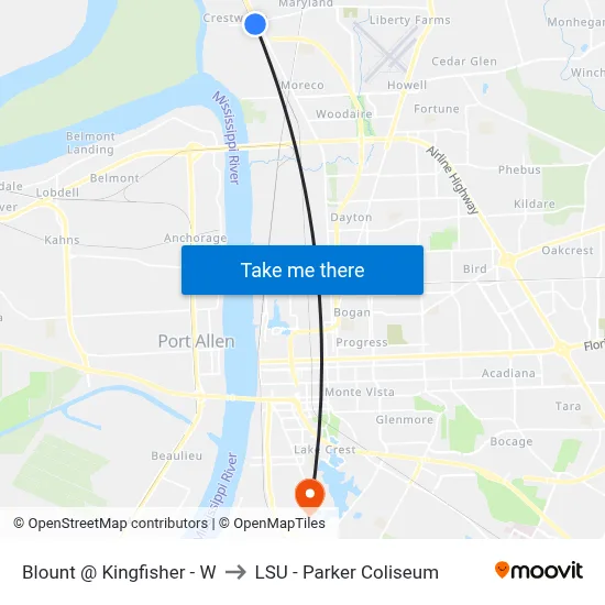 Blount @ Kingfisher - W to LSU - Parker Coliseum map