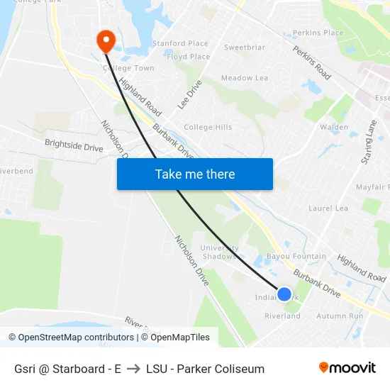 Gsri @ Starboard - E to LSU - Parker Coliseum map