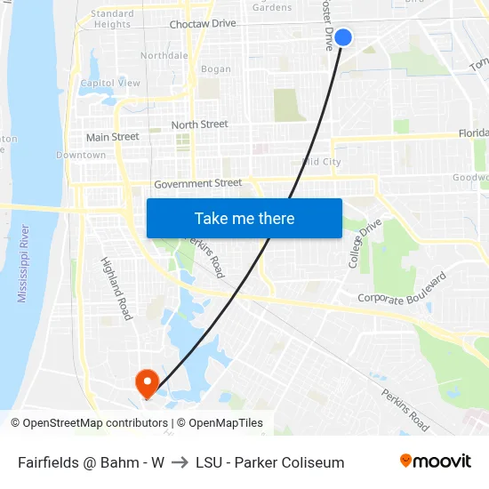 Fairfields @ Bahm - W to LSU - Parker Coliseum map