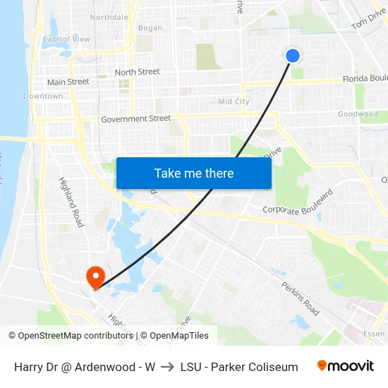Harry Dr @ Ardenwood - W to LSU - Parker Coliseum map