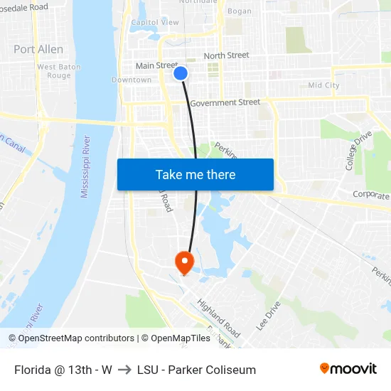 Florida @ 13th - W to LSU - Parker Coliseum map