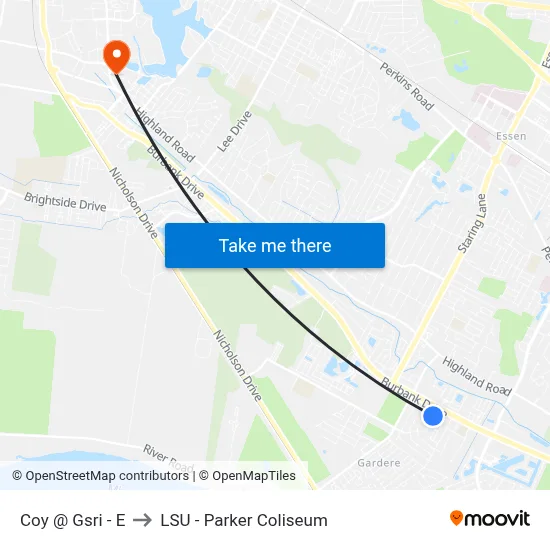 Coy @ Gsri - E to LSU - Parker Coliseum map