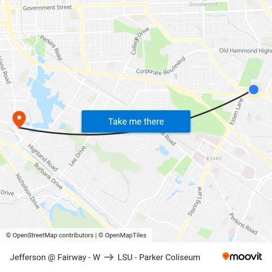 Jefferson @ Fairway - W to LSU - Parker Coliseum map