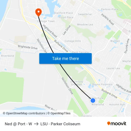Ned @ Port - W to LSU - Parker Coliseum map