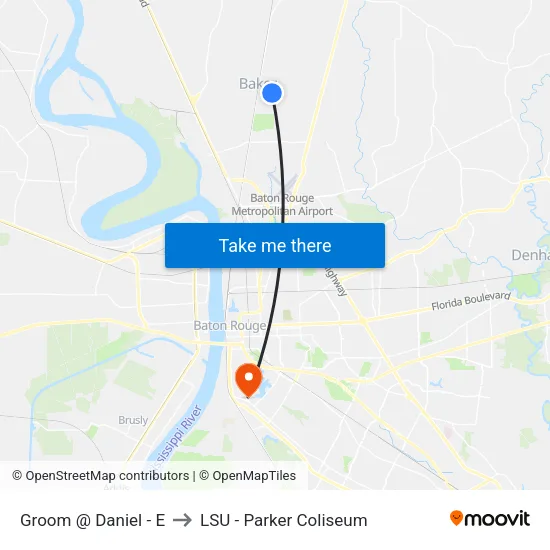 Groom @ Daniel - E to LSU - Parker Coliseum map