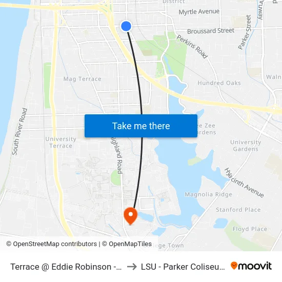 Terrace @ Eddie Robinson - E to LSU - Parker Coliseum map