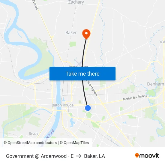 Government @ Ardenwood - E to Baker, LA map