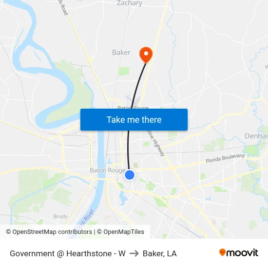 Government @ Hearthstone - W to Baker, LA map
