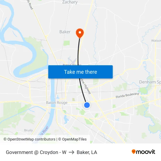 Government @ Croydon - W to Baker, LA map