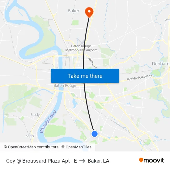 Coy @ Broussard Plaza Apt - E to Baker, LA map