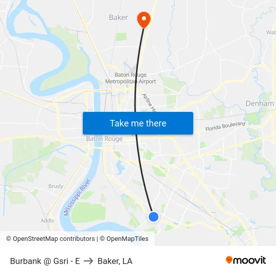 Burbank @ Gsri - E to Baker, LA map