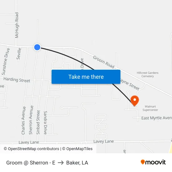 Groom @ Sherron - E to Baker, LA map