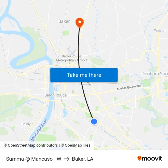 Summa @ Mancuso - W to Baker, LA map