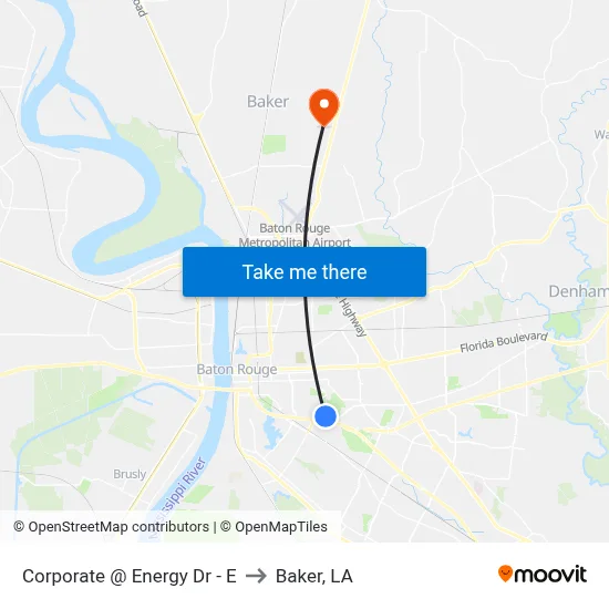 Corporate @ Energy Dr - E to Baker, LA map