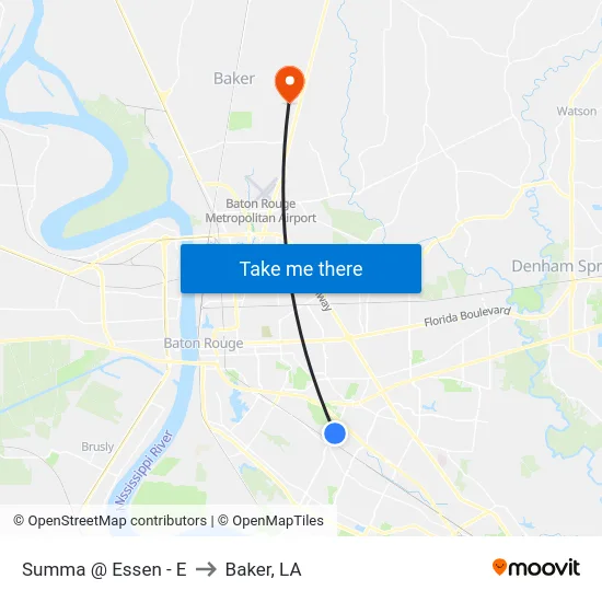 Summa @ Essen - E to Baker, LA map