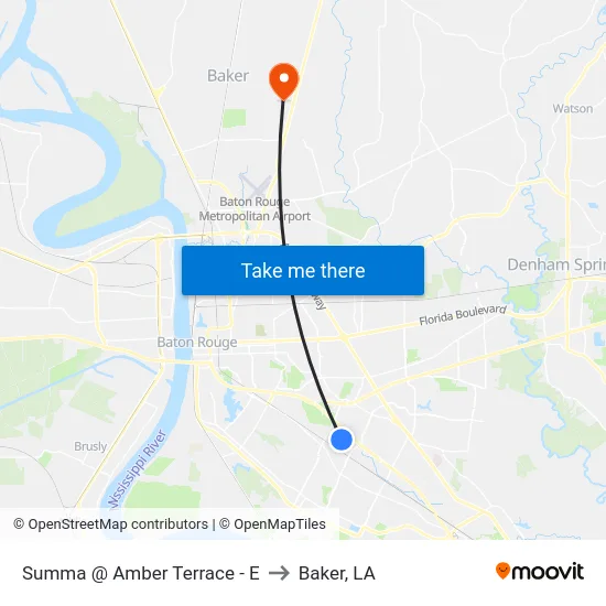Summa @ Amber Terrace - E to Baker, LA map