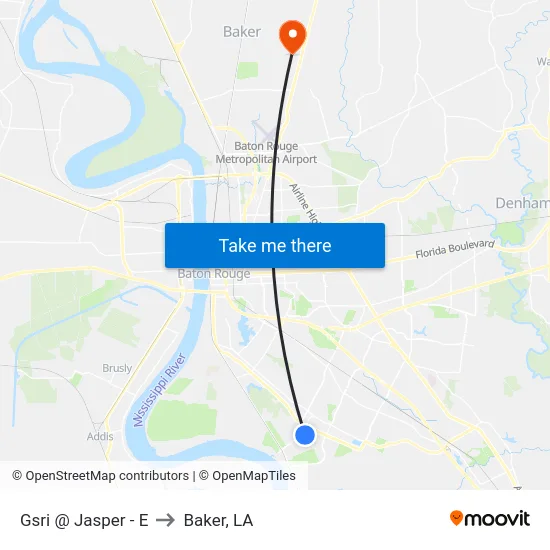 Gsri @ Jasper - E to Baker, LA map