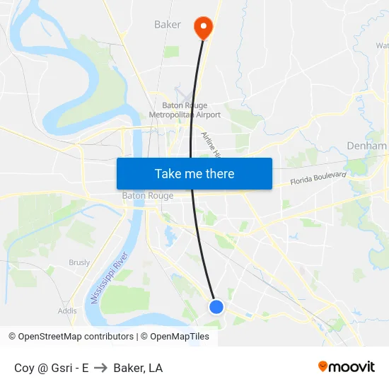 Coy @ Gsri - E to Baker, LA map