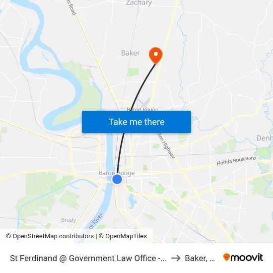 St Ferdinand @ Government Law Office - S to Baker, LA map