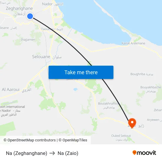 Na (Zeghanghane) to Na (Zaio) map