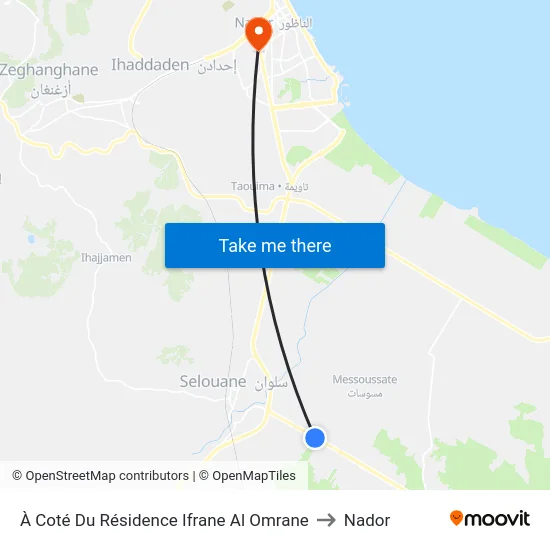 Next to Ifrane Al Omrane Residence to Nador map