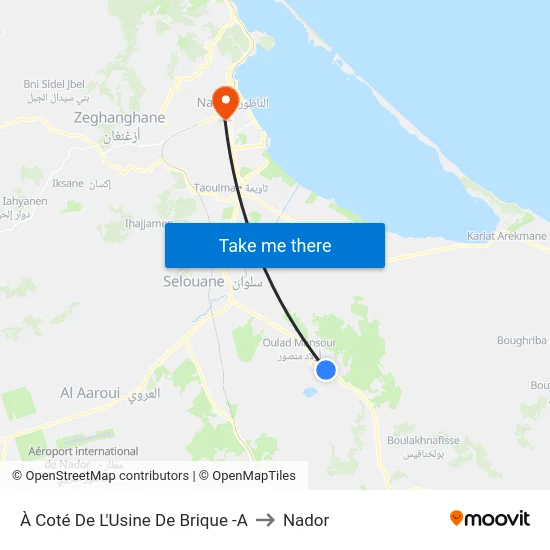 Next to Brick Factory - A to Nador map