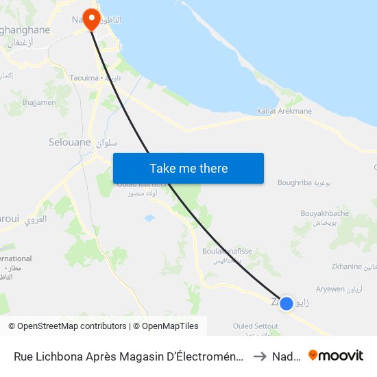Rue Lichbona Après Magasin D’Électroménager to Nador map
