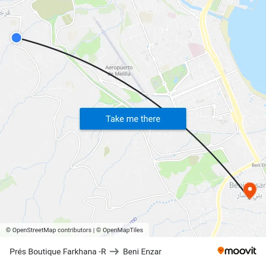 Prés Boutique Farkhana -R to Beni Enzar map