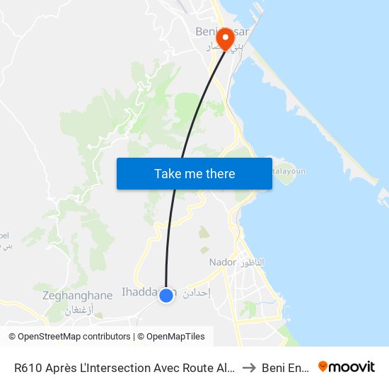 R610 Après L'Intersection Avec  Route Al Jadid to Beni Enzar map
