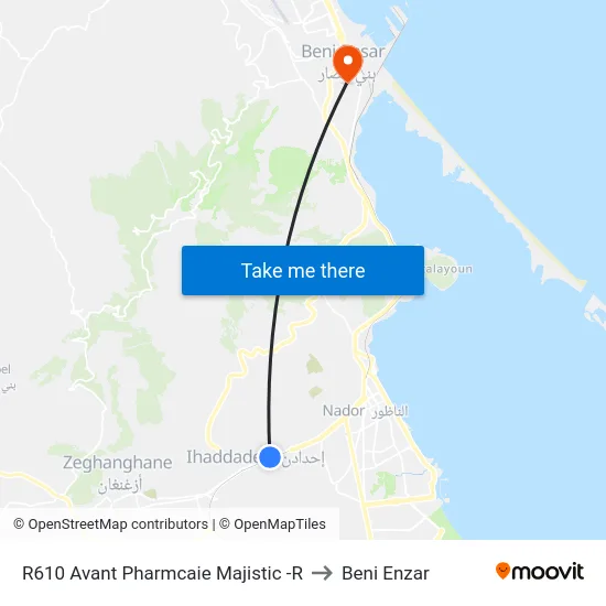 R610 Avant Pharmcaie Majistic -R to Beni Enzar map